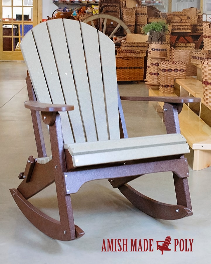 Adirondack Rocking Chair Amish Made Poly, Amish Made Poly Outdoor Furniture